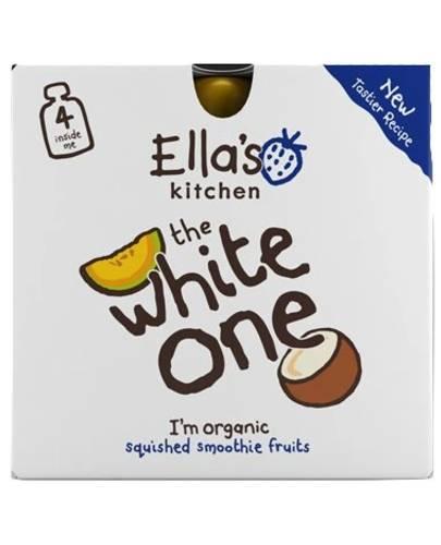 Ella's Kitchen BIO WHITE ONE owocowe smoothie z melonem dla dzieci po 6. miesiącu życia 360 g (4×90 g)