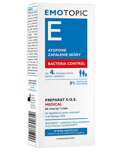 EMOTOPIC BACTERIA CONTROL PREPARAT S.O.S. MEDICAL DO TWARZY I CIAŁA, 30 ml