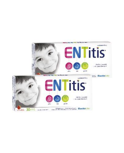 ENTitis Smak truskawkowy, 2 x 30 pastylek