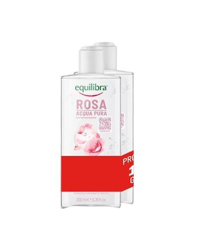 EQUILIBRA Odświeżająca czysta woda różana 200 ml + Odświeżająca czysta woda różana 200 ml [ZESTAW]