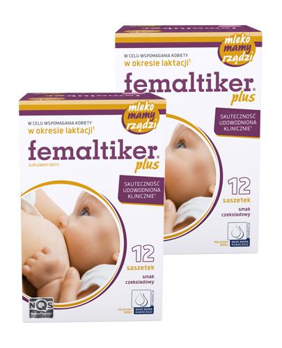 Femaltiker Plus o smaku czekoladowym, 2 x 12 saszetek