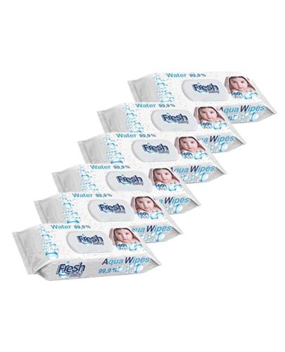 Fresh Baby Aqua Wipes Chusteczki wodne, 6 x 60 sztuk