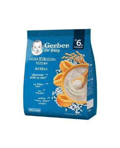 Gerber Kaszka bezmleczna ryżowa morela po 6. miesiącu, 160 g 