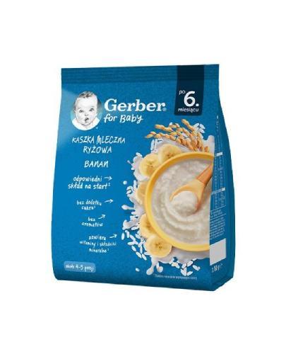 Gerber Kaszka mleczna ryżowa banan po 6. miesiącu, 160 g