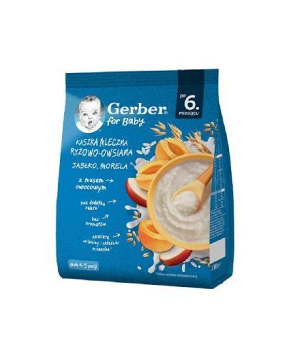 Gerber Kaszka mleczna ryżowo-owsiana jabłko morela po 6. miesiącu, 160 g