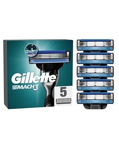 Gillette Mach3 Ostrza wymienne do maszynki do golenia dla mężczyzn, 5 sztuk 