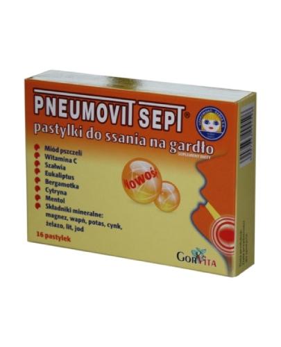 Gorvita Pneumovit Sept Pastylki do ssania na gardło, 16 pastylek