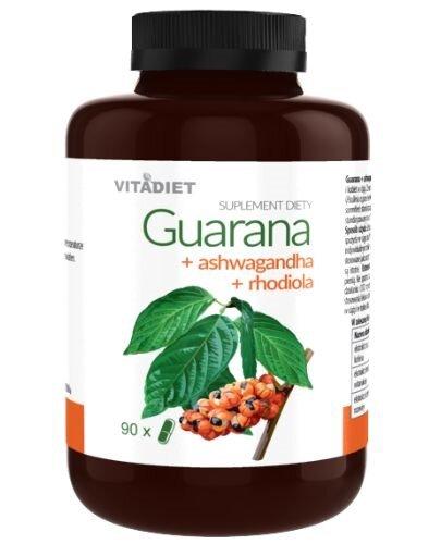 Vitadiet Guarana + Ashwagandha + Rhodiola, 90 kapsułek