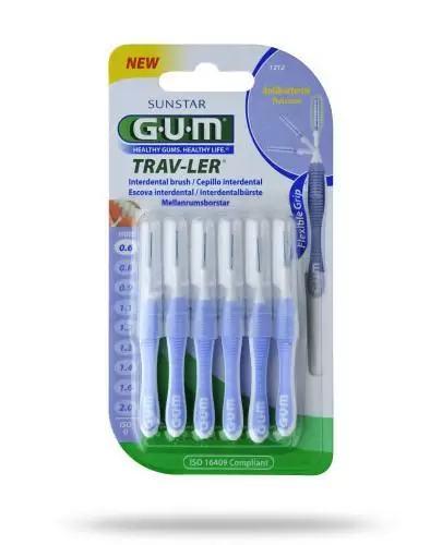 GUM Trav-Ler szczoteczki międzyzębowe 0,6mm, 6 sztuk