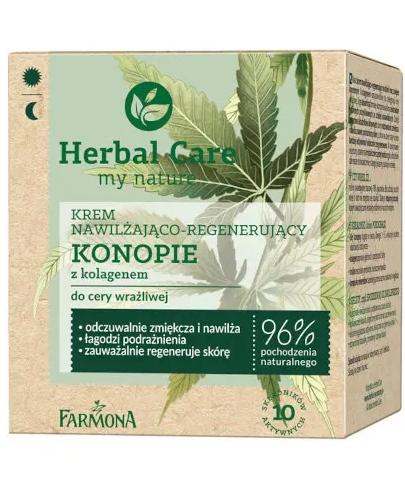 Herbal Care Krem nawilżająco-regenerujący KONOPIE z kolagenem, 50 ml