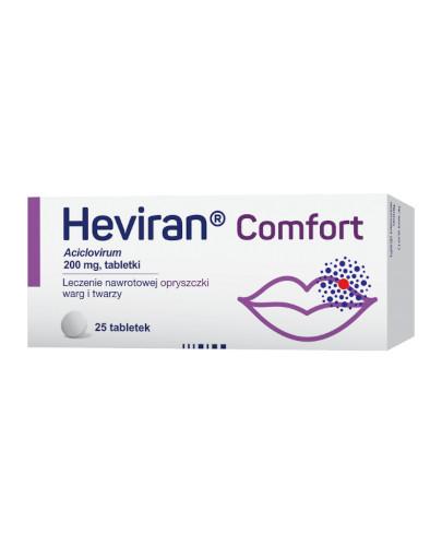 HEVIRAN COMFORT 200 mg, 25 tabl. na opryszczkę, cena, opinie, dawkowanie