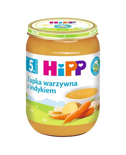 HiPP BIO od pokoleń, Zupka warzywna z indykiem, po 5. m-cu, 190 g, cena, opinie, wskazania