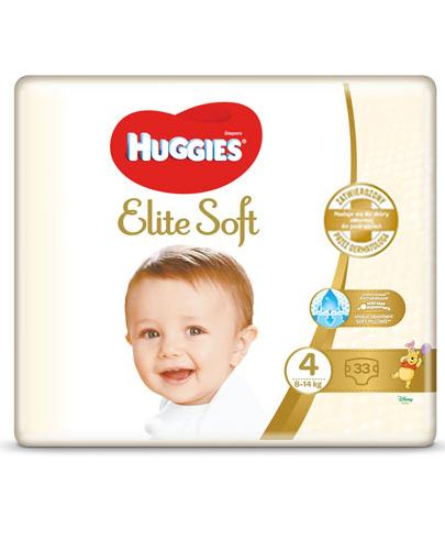 HUGGIES, Elite Soft , pieluchy 4, 8-14 kg, 33 szt.