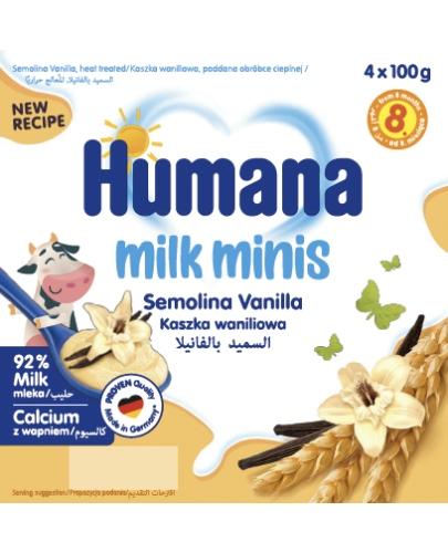 Humana Milk Minis Deserek mleczny kaszka waniliowa, 4x100 g