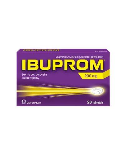 Ibuprom 200 mg, 20 tabletek powlekanych