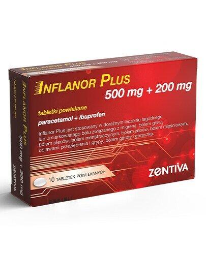 Inflanor Plus 500 mg + 200 mg, 10 tabletek