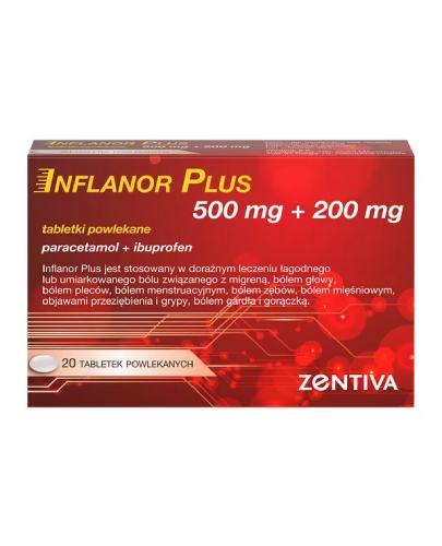 Inflanor Plus 500 mg + 200 mg, 20 tabletek