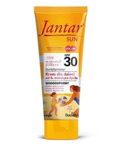 Jantar Sun Bursztynowy wodoodporny krem dla dzieci SPF 30, 50 ml 