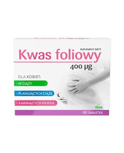 Kwas Foliowy 400 µg, 90 tabletek