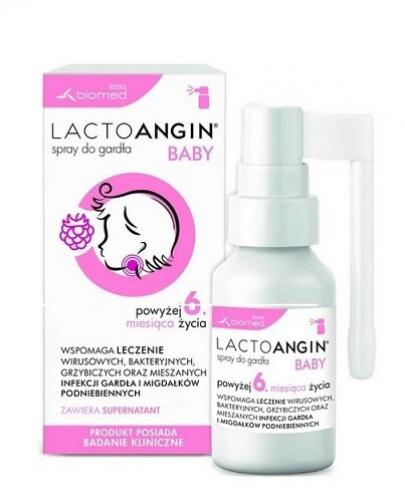 Lactoangin Baby 6m+ spray do gardła o smaku maliny, 30 g