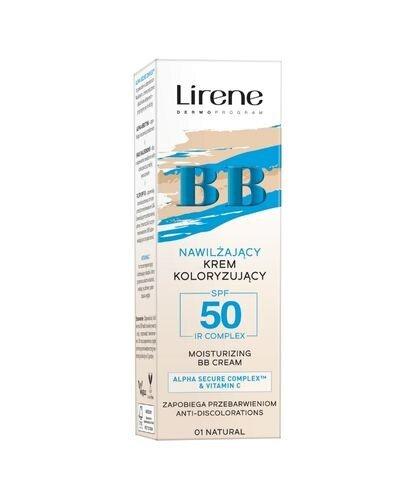 Lirene BB Nawilżający krem koloryzujący SPF50 01 Natural, 30 ml