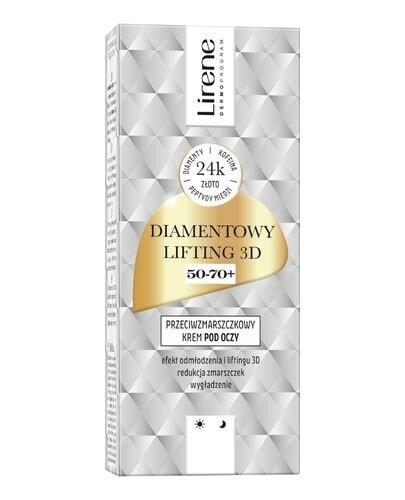 Lirene Diamentowy Lifting 3D Przeciwzmarszczkowy Krem pod oczy 50-70+ 15 ml