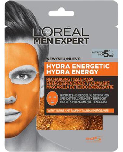 L'Oreal Men Expert Hydra Energetic Energetyzująca maska w płachcie - 30 g - cena, opinie, właściwości