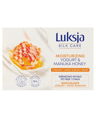 Luksja Silk Care Kremowe Mydło w kostce Jogurt i Miód manuka, 100 g, cena, właściwości, opinie