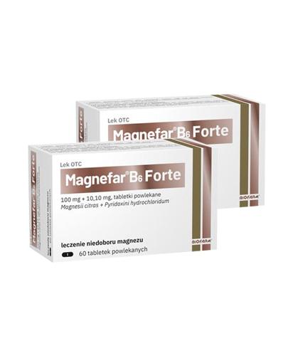 MAGNEFAR B6 FORTE, 2 x 60 tabl. na niedobory magnezu, cena, opinie, dawkowanie