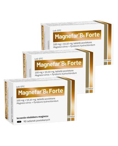 Magnefar B6 Forte, 3 x 90 tabletek