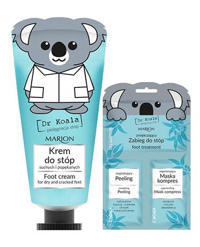 Marion Dr Koala Krem do stóp suchych i popękanych, 50 ml + Marion Dr Koala Zmiękczający zabieg do stóp, 6 ml + 6,5 ml