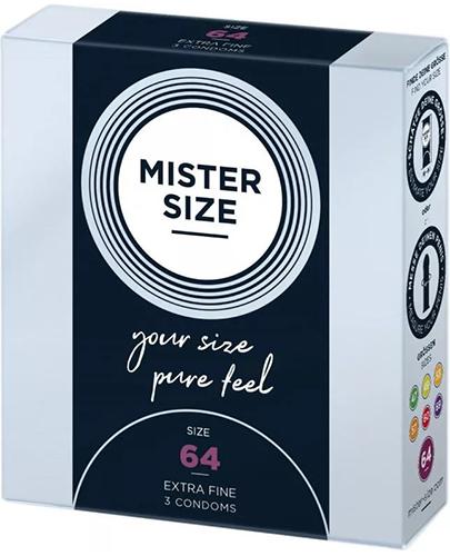 Mister Size Prezerwatywy 64 mm, 3 szt., cena, opinie, właściwości