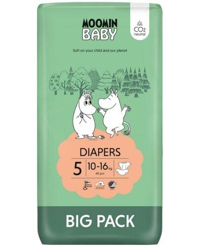 MOOMIN BABY Pieluszki ekologiczne 5 (10-16kg), 60 sztuk