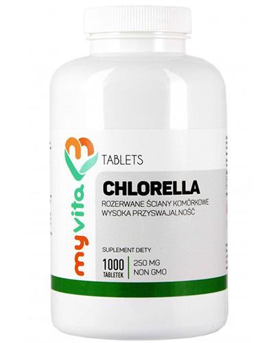 MyVita Chlorella 250 mg rozerwane ściany komórkowe, 1000 tabl., cena, opinie, właściwości