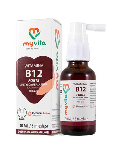 MyVita Krople Witamina B12 Forte, 30 ml, cena, opinie, dawkowanie