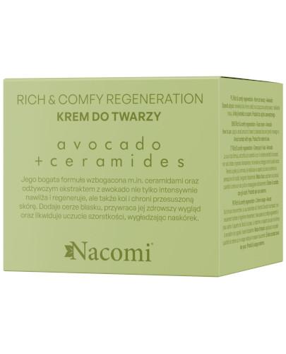 Nacomi Rich&Comfy Regeneration Krem do twarzy Awokado, 40 ml