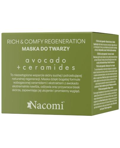 Nacomi Rich&Comfy Regeneration Maseczka do twarzy Awokado, 40 ml