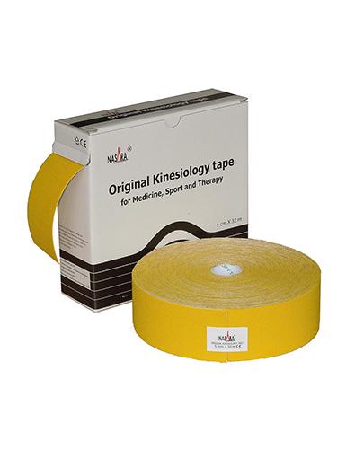 Nasara Kinesiology Tape XXL, 5 cm x 32 m, żółty, 1 szt., cena, wskazania, właściwości