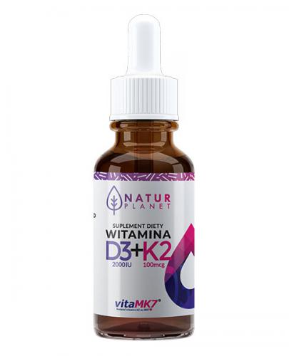 Natur Planet Witamina D3+K2 Max, 30 ml, cena, opinie, właściwości 