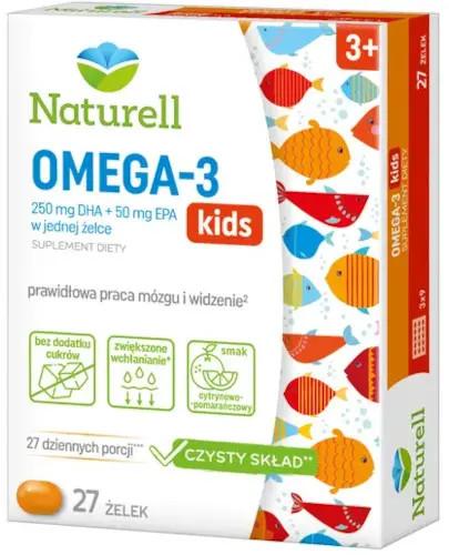 Naturell Omega-3 kids, 27 żelek