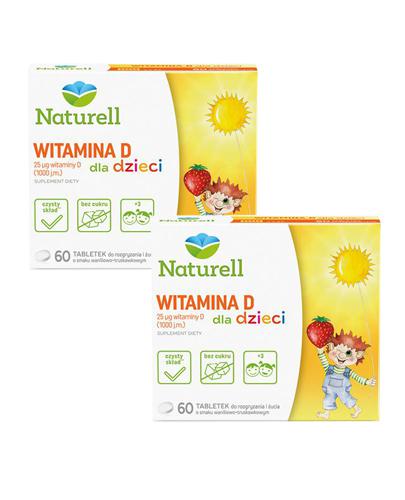 Naturell Witamina D dla dzieci 1000 j.m, 2 x 60 tabl.