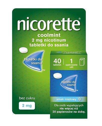 Nicorette Coolmint 2 mg, 40 tabletek