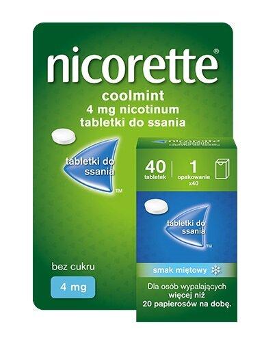 Nicorette Coolmint 4 mg, 40 tabletek