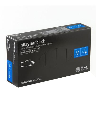 Nitrylex Black Rękawice bezpudrowe nitrylowe M 7-8...