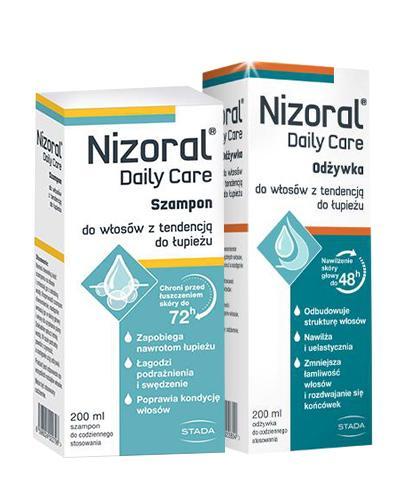 NIZORAL Daily Care Szampon do włosów z tendencją do łupieżu, 200 ml + Odżywka, 200 ml [ZESTAW]