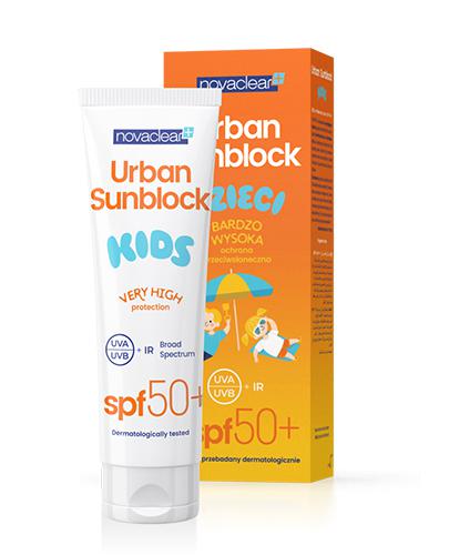 Novaclear Urban Sunblock Kids Krem ochronny dla dzieci od 3 roku życia SPF 50+, 125 ml, cena, opinie, skład