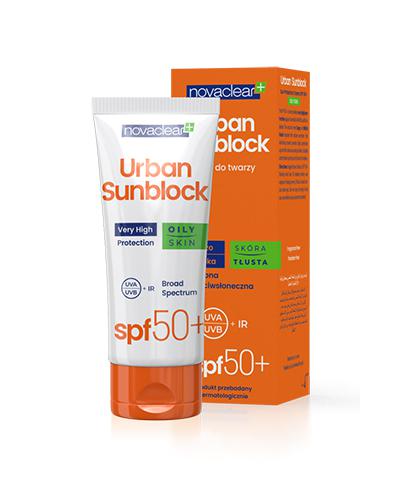 Novaclear Urban Sunblock Krem ochronny do skóry tłustej SPF 50+, 40 ml, cena, opinie, wskazania