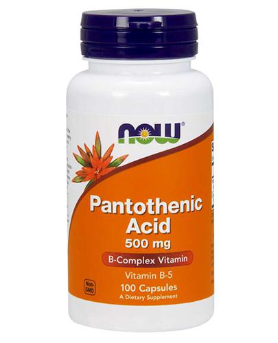 Now Foods Pantothenic Acid 500 mg, 100 kaps., cena, opinie, wskazania