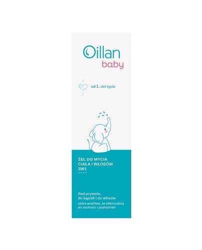 Oillan Baby Żel 3w1 do kąpieli, mycia ciała i włosów, 200 ml