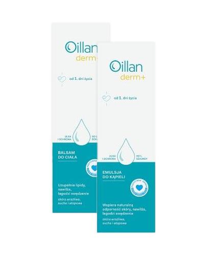 Oillan Derm+ Balsam do ciała, 400 ml + Oillan Derm+ Emulsja do kąpieli, 400 ml